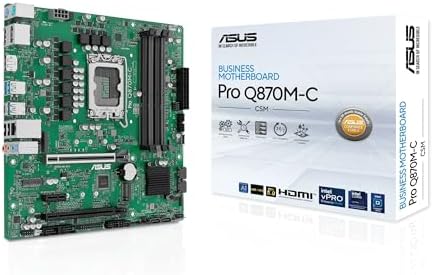 ASUS PRO Q870M-C-CSM Business scheda madre slot Intel LGA 1851 (Micro-ATX, Intel VPro, memoria DDR5, PCIe 5.0, Q-LED Core, ASUS Control Center Express, SafeSlot)
