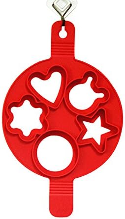 Nuohan Fried Egg Mold Egg Ring Egg Shaper，Reusable Nonstick Silicone Pancake Ring (#2)