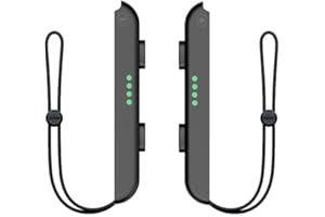 RREAKA Wrist Straps for Nintendo Switch for Joycon, Portable Replacement for Switch Controller Strap, for Joy Con Wrist Straps with Automatic Lock and Adjustable Tightness Black Joystick Grip Cap Accessories