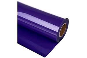 HIKENRI Heat Transfer Vinyl Bundle 12" x 10' Feet Rolls, HTV for Silhouette Cameo Easy to Cut & Weed, DIY Heat Press Design for T-Shirt, Clothes, Hats and Other Textiles (Purple)