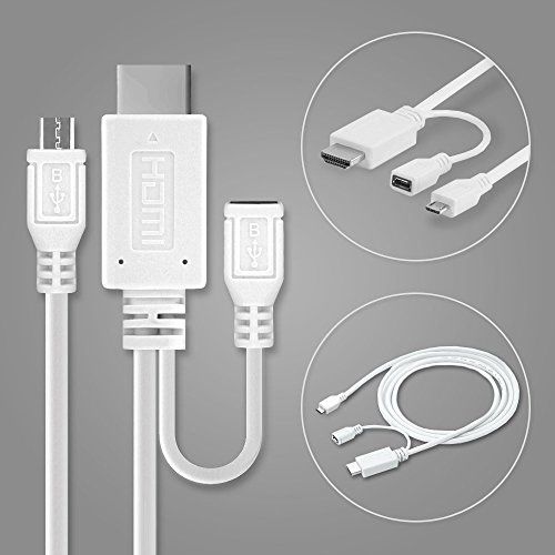Cavo MHL adattatore, adattatore da micro USB 5-pin a HDMI ad HTC One M9 / One X / Sony Xperia Z1 / Z2 / Z3 / Z5, etc - 1,5m connetore es per immagini HD / transmissione audio
