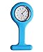 Produktbild Schwesternuhr zum Anstecken, Silikon, broschenartige Taschenuhr, Hellblau