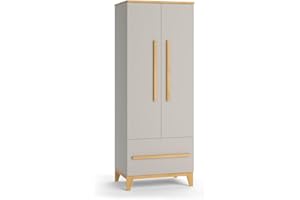 VitaliSpa Kinderkleiderschrank Cashmere-Eiche Malia - 70x187x53 cm hergestellt aus Spanplatte - Regal ideal fürs Kinderzimmer, für stilvolle Aufbewahrung mit viel Stauraum