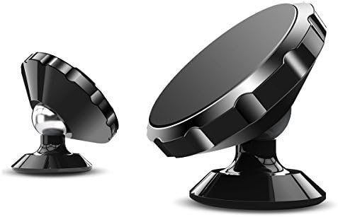WorCord Magnetic Car Mount Universal Car Dash Holder 360 Degrees Rotating Car Cradle Phone Mount for iPhone 7, 6s, 5s, Galaxy S8, S7, S6 and Most Smartphones - Black