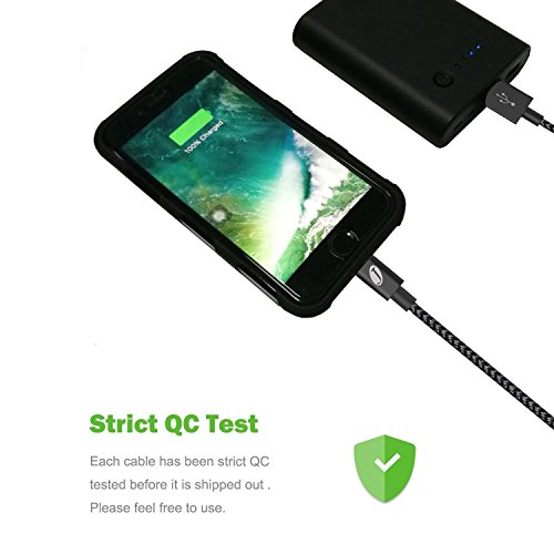  Pack DE 3  2m  C  ble iPhone Chargeur iPhone Lightning  Jecent Longue Cable en Nylon Tress   Robuste avec Connecteur en Aluminium pour iPhoneX 8 8Plu