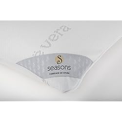 Camapolis Seasons - Almohadas Viscoelastica, Tejido Aloe Vera con hilo plata y doble funda, 70 cm, Pack de 2 unidades