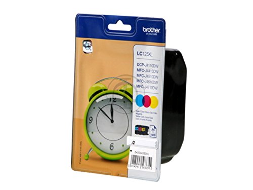 Brother DCP-J 4110 DW (LC-125 XL RBWBPDR) - original - 3 x Tintenpatrone MultiPack - - 1.200 Seiten