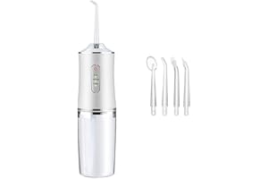 FOGARI Wireless Oral Irrigator, Electric Tooth Cleaner, Oral Irrigator, Wireless, 3 Modes with 4 Jet Tips for Oral Cleaning and Braces, White