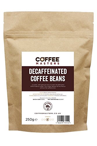 Coffee Masters Granos de Café Descafeinados (100% Arábigo) - 250g
