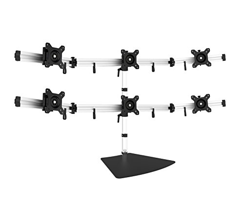Duronic DM756 Monitor-Standfuß für secks LCD / LED Computer Bildschirme / Fernsehgeräte mit Neig, Schwenk und Rotierfunktion