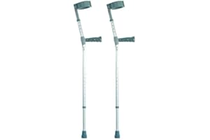 NRS Healthcare Doppelt verstellbare Gehstützen PVC-Griff XL 2 Stück