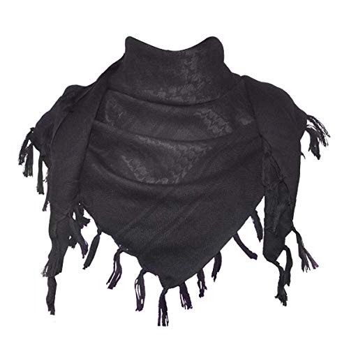 100% cotone military shemagh tactical desert keffiyeh scarf wrap black