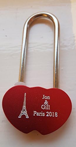Personalised Red Heart Love Lock