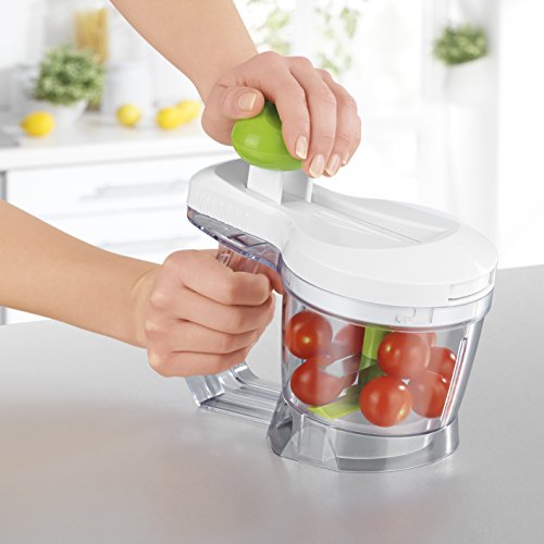 Gemüseschneider – handbetriebener Gemüse Häcksler ( Obst & Gemüse, Multi-Zerkleinerer, Universal-Zerkleinerer ) - 3