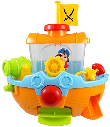 Pirate Ship Boat & Water Cannon Baby Bath Play Time Water Fun Toy