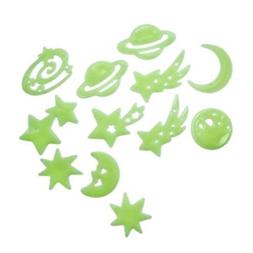 TOOGOO(R) Volles Haus leuchtendes Abziehbild Aufkleber Schlafzimmer Wandsticker Decke Abziehbild Sticker Universum und Sterne