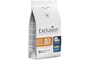 EXCLUSION DIET Exclusion Metabolic Mobility Medium/Large con Maiale E Fibre per Cani da 12 kg