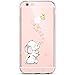 Produktbild Rann.Bao Kompatibel mit iPhone 6S Plus /6 Plus Hülle, Weiche Handy Hülle Transparente TPU Cover Schale mit Motiv Muster Tasche Case Ultra-dünne Slim Xmas HandyHülle Case,Elefantenbaby