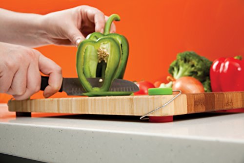 Dreamfarm Chobs, Anti-Rutsch Schneidebrettfüße, Meat Red und Veg Green (rot und grün) - 7