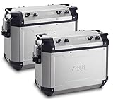 Carga máxima a 10 kg. Givi Trekker Outback natural 37 litros - par de casos de Aluminio Lateral, Carga Máxima 10 Kg,