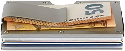 Slim Wallet by Malletino | Aluminium Credit Card Holder with Money Clip for Cash | With RFID Blocking designed to protect Your Data [Model 2018]
