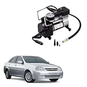 Adroitz Black Digital Pressure Air Compressor Car Metal Tyre Inflator High Pressure Air Pump for Chevrolet Optra (12V)