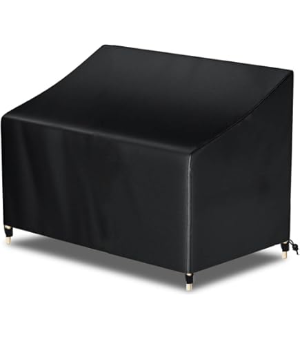 Baymate Gartenbank Abdeckung Für 3-Sitzer - Wasserdicht & UV-beständig In Schwarz