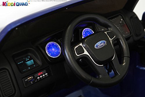 Elektroauto für Kinder 2 Sitzer, Ford Ranger, 12 V, 2 Motoren, Lack Blau metallic