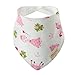 Discoball® 6 PCS Lovely Baby Boy Girl Infant 100% Cotton Bandana Bib Saliva Dribble Burp Cloth Apron Pinny 2 Popper Setting (girl design)