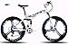 Produktbild M-TK Mountainbike Klapprad 24-26 Zoll Rad, DREI Schaltmöglichkeiten (21-24-27), Off-Road-Spezialreifen,White,24" 27speedchange