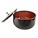 Burnt Amber Lathering Bowl with Lid
