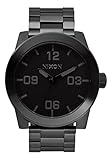 Nixon Herren-Armbanduhr XL The Corporal Ss All Black Analog Quarz Edelstahl beschichtet A346001-00