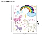 Wandsticker Einhorn Set B x H: 50cm x 58cm von Klebefieber® - 2