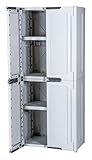 armario resina exterior ikea Color gris claro Keter MAGIX Armario Alto con 4 baldas, color gris claro , 179 x 76 x 46 cm
