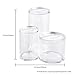 PuTwo Makeup Organiser Bathroom Storage Clear Organiser for Cotton Pads Cotton Buds Cotton Balls with Lid - Triple Round
