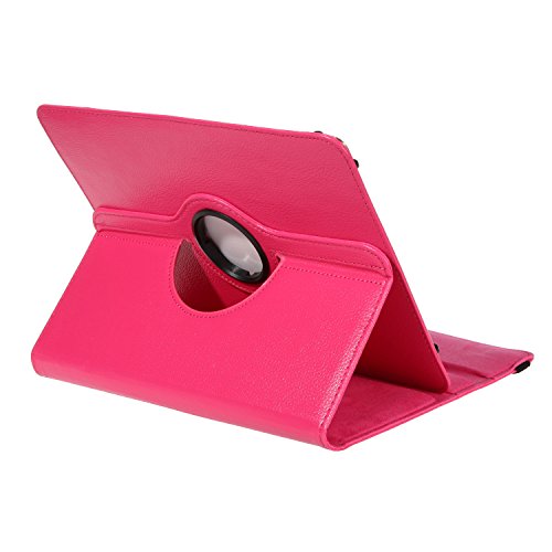 Universal Rotation Tasche für Tablet Modelle in 7, 8 oder 10 Zoll Größe Case Schutz Hülle Cover (8 Zoll, Pink) - 2
