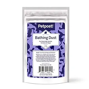 Petpost | Chinchilla Bath Dust for Small Animals - Natural, Pure Cleansing Pumice Sand for Cleaning Degus, Hamsters, Gerbil (2.5 lb.)