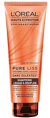 L'Oréal Paris Pure Liss Shampoing Cheveux frisés, Indomptables 250 ML
