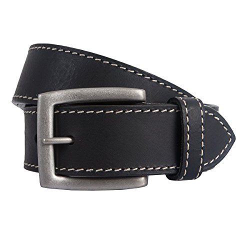 1A! LINDENMANN Uomo in Legno di tiglio Cintura di uomini Cintura di Pelle nero nero 85