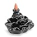 Produktbild KUNSE Schwarze Porzellan Turm Rückfluss Weihrauch-Brenner Keramik Buddhistischen Waffelhalter W/6Pcs Räucherkerzen