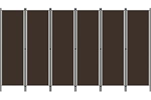 HOMIUSE 300x180 cm Raumteiler Paravent Trennwand Balkon Sichtschutz Paravent Raumteiler Innen Raumteiler Trennwand Garten Sichtschutz Umkleidekabine Braun