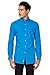 Produktbild Opposuits blau, Tailliertes, knöpfbares Hemd mit Langen Ärmeln für Männer – 100% Geld-zurück-Garantie