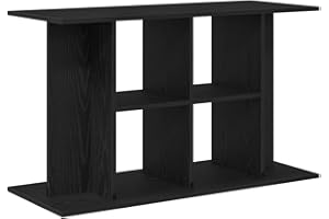 vidaXL Aquarium Stand Black Oak - Engineered Wood Fish Tank Cabinet 100x40x60 cm with Ample Storage and Modern Sleek Design