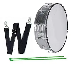 Shrimaa sons Steel Dhol Tasha Drum 14 inch with Stick and belt