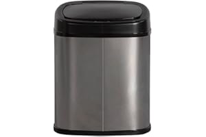 7H DAYRON Papelera con Sensor 9L Acero/Negro Dayron