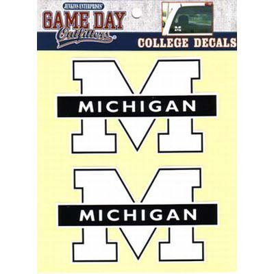 Preisvergleich Produktbild Game Day Outfitters NCAA Michigan Wolverines Fenster Aufkleber / Aufkleber