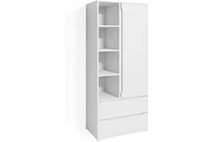 Vicco armadio multifunzione Ruben, Bianco, 80 x 189 cm