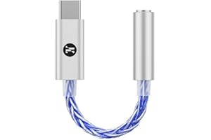 Girftu JCALLY JM6 Pro USB C Type-C to 3.5mm Dual DAC CX31993 MAX97220 Kopfhörer Digital Audio Tragbarer Decodierverstärker HiFi DAC Mobile Kopfhörer Adapter (blau)