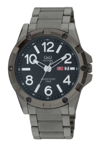 Q&Q Herren-Armbanduhr XL Analog Edelstahl A150J405Y