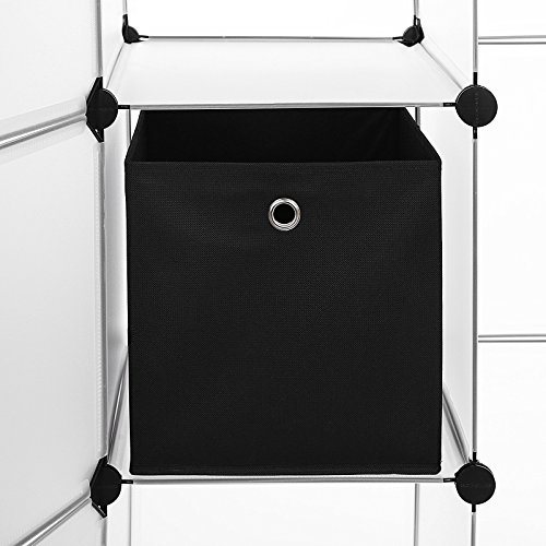 Songmics Kleiderschrank Garderobenschrank Steckregalsystem mit Schuhregal/2 Kleiderstange Kapazität 960L Weiß 180 x 145 x 37 cm LPC42W - 7